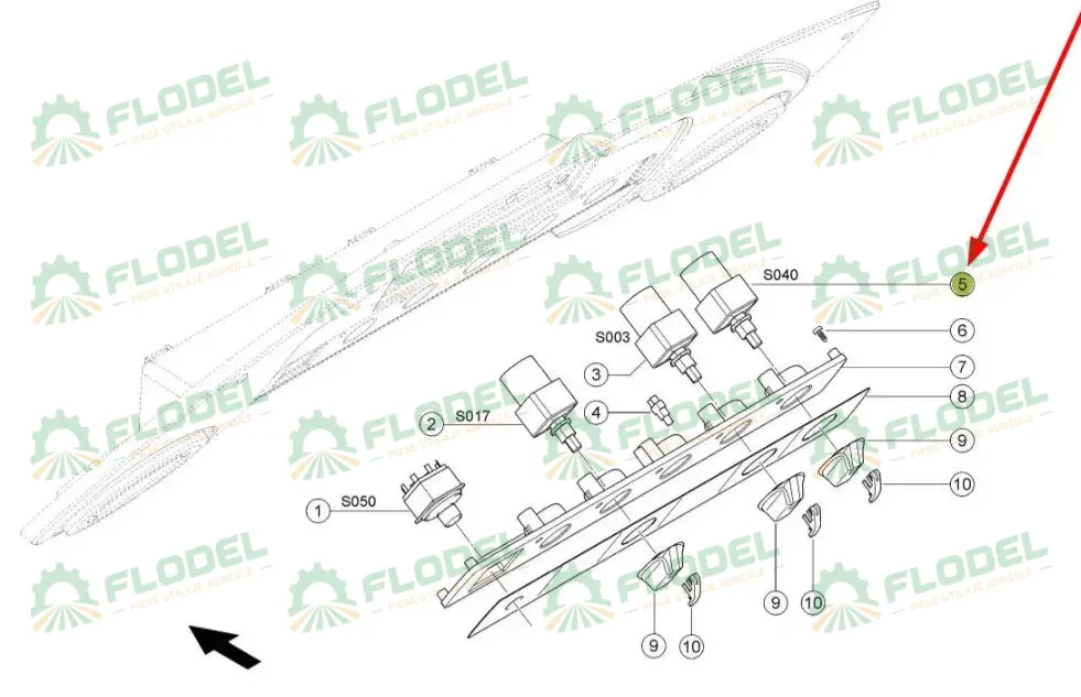 Comutator electric combina CLAAS 0000131380 Original CLAAS