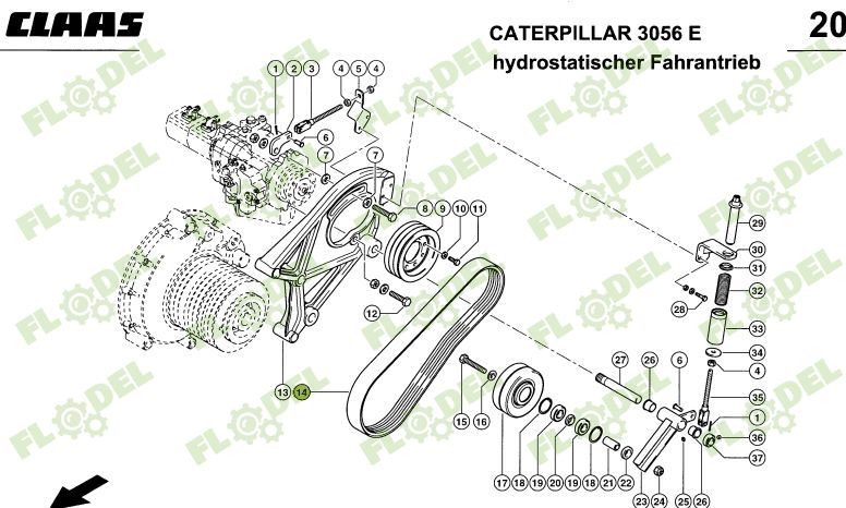 Curea 3HB combina CLAAS 672350