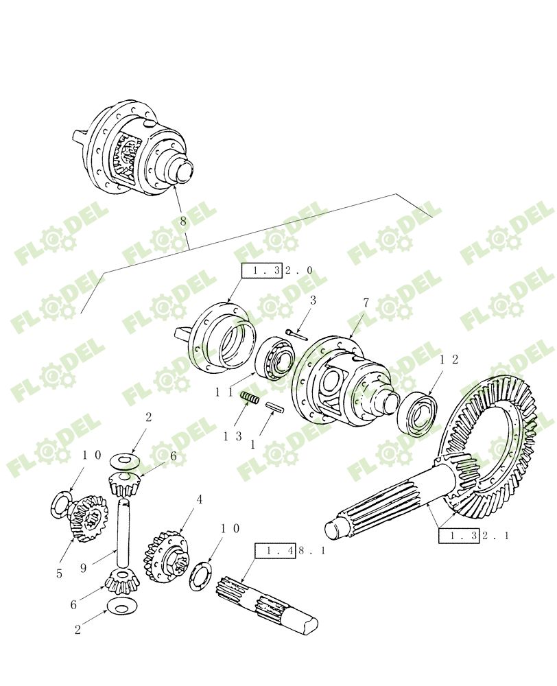 Pinion diferential NEW HOLLAND 4991695