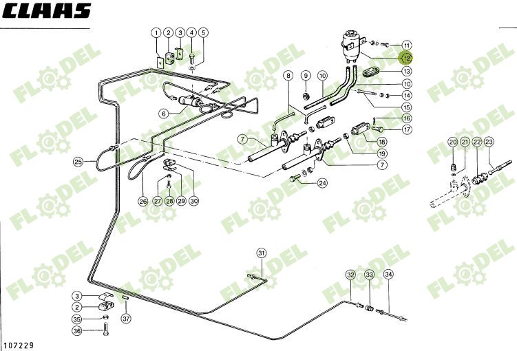 Rezervor lichid frana combina CLAAS 689570