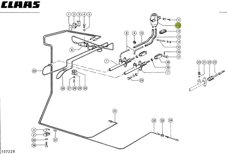 Rezervor lichid frana combina CLAAS 689570