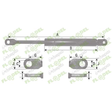 Amortizor geam spate FIAT 3148826R2