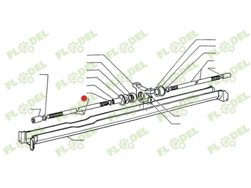 Ax cardan FIAT 750 mm 5121364 Original CNH