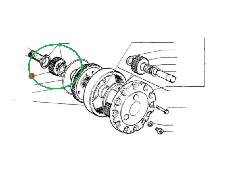 Pinion planetara fata FIAT 5137107