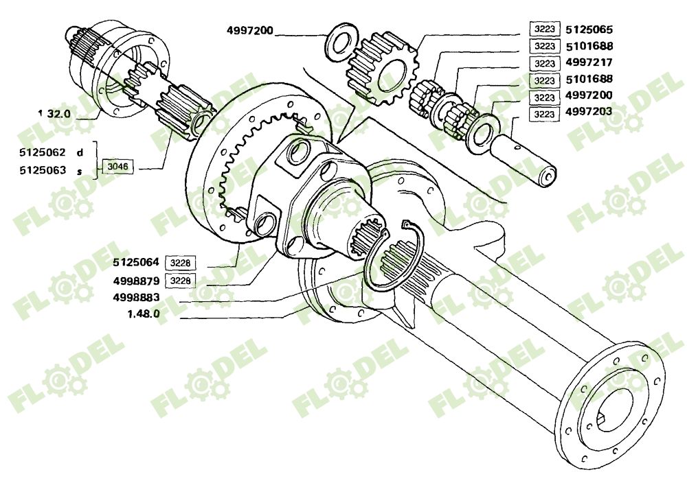 Ax transmisie finala FIAT 5125062