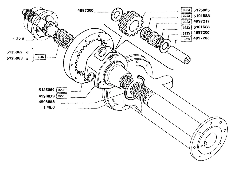 Ax transmisie finala FIAT 5125062