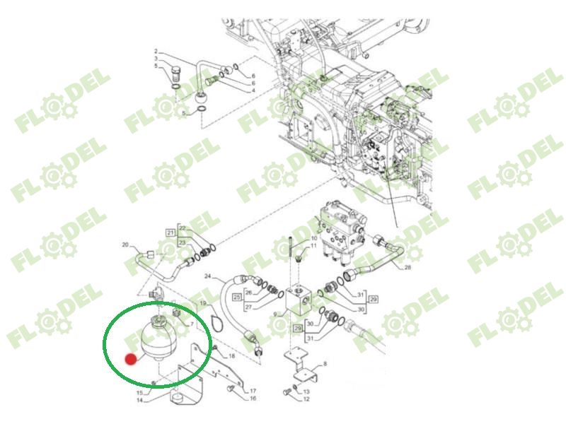 Acumulator hidraulic NEW HOLLAND 87314179 CORTECO