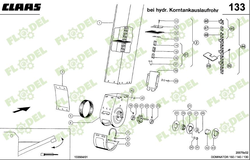 Lant cupe elevator CLAAS 727896 DONGHUA