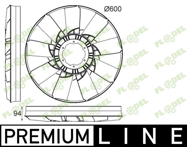 Paleta ventilator JOHN DEERE AL155894 MAHLE