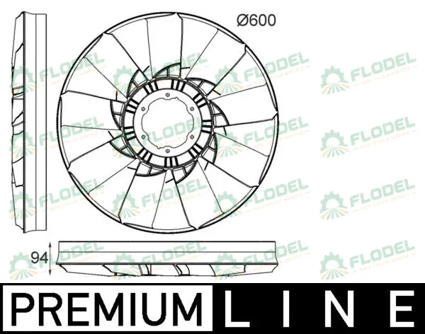 Paleta ventilator JOHN DEERE AL155894 MAHLE