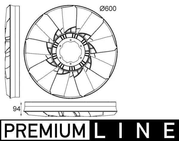 Paleta ventilator JOHN DEERE AL155894 MAHLE