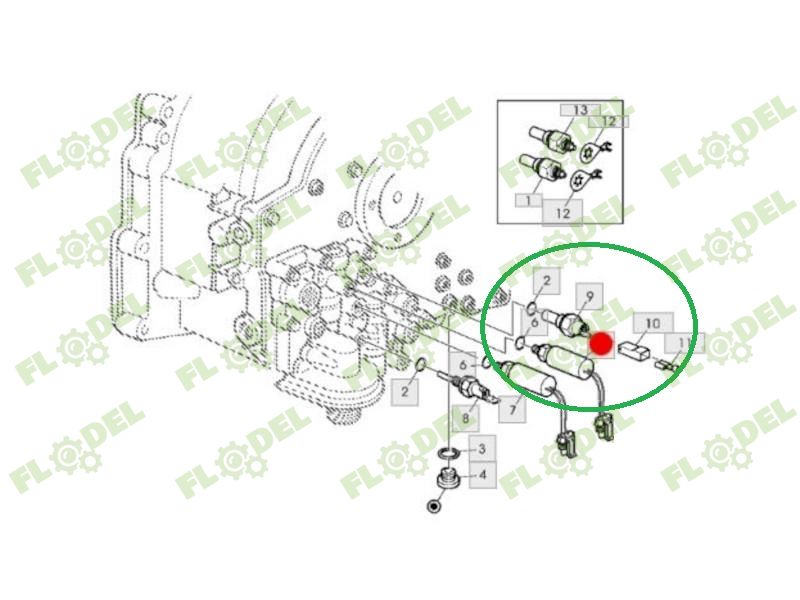 Senzor presiune ulei transmisie JOHN DEERE RE165048