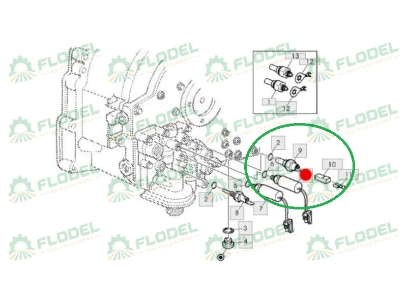 Senzor presiune ulei transmisie JOHN DEERE RE165048