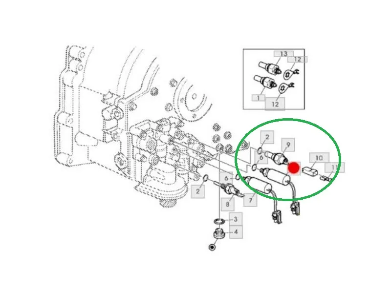 Senzor presiune ulei transmisie JOHN DEERE RE165048