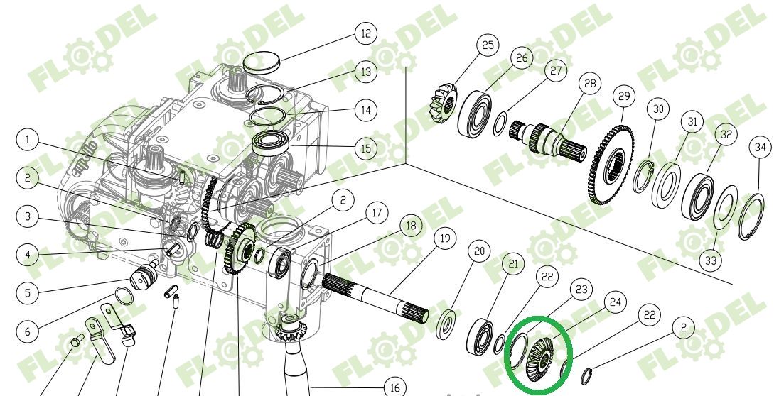 Pinion CAPELLO Z23 04.5047.00