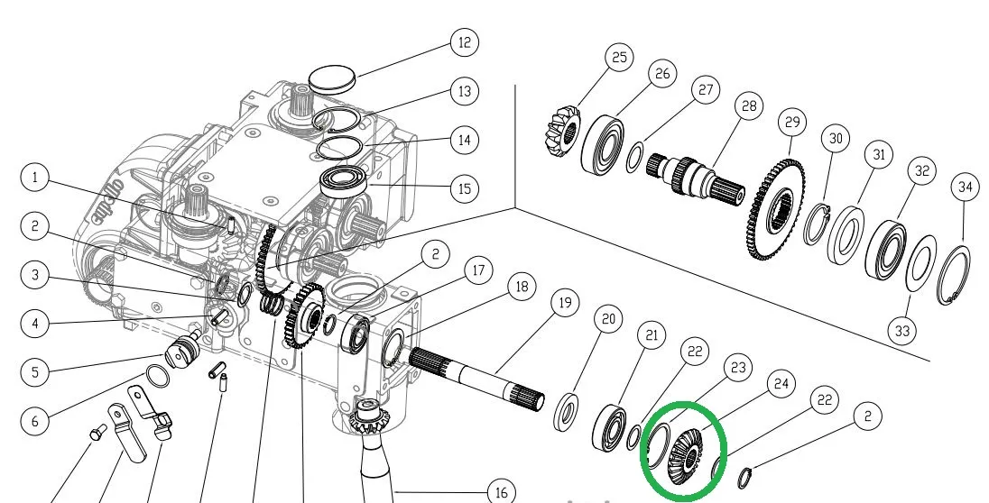 Pinion CAPELLO Z23 04.5047.00