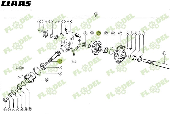 Grup conic balotiera CLAAS ROLLANT  Z12/ Z8