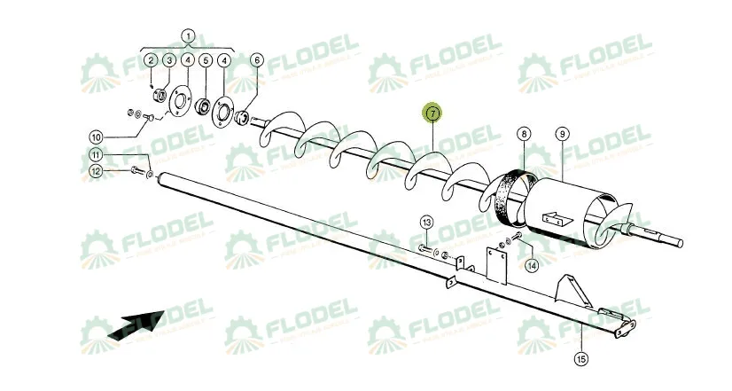 Melc incarcare combina CLAAS 45,5x2097mm