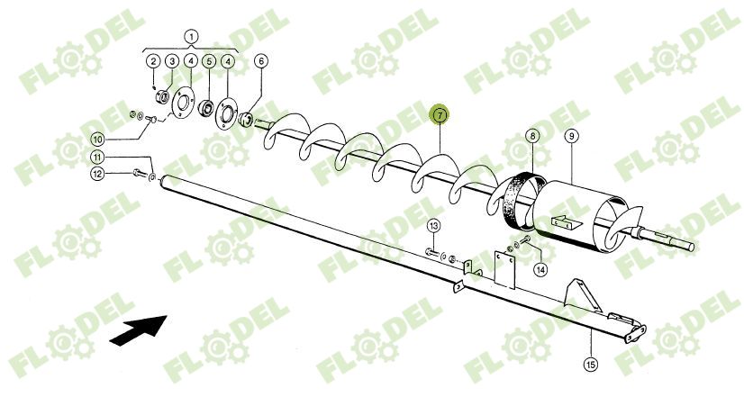 Melc incarcare combina CLAAS 45,5x2097mm