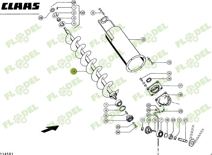 Melc umplere buncar CLAAS 1345mm  682795