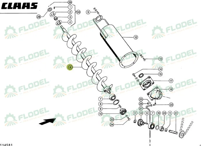 Melc umplere buncar CLAAS 1345mm  682795