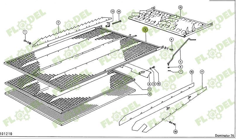Sita superioara CLAAS DOMINATOR 76 86 1739x1010mm