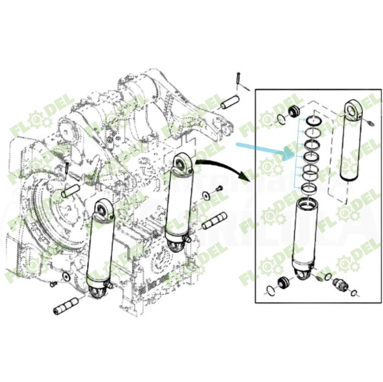 Kit reparatie cilindru hidraulic JOHN DEERE AL208001