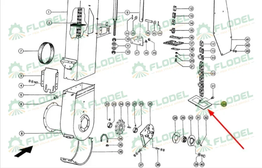 Cupa lant elevator combina CLAAS 757219