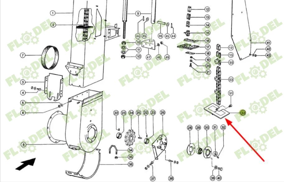 Cupa lant elevator combina CLAAS 757219