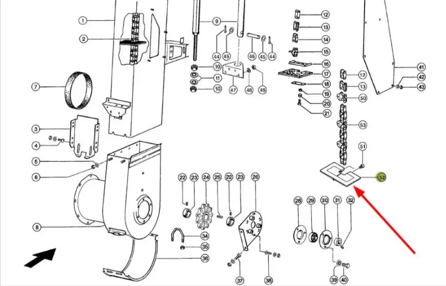 Cupa lant elevator combina CLAAS 757219