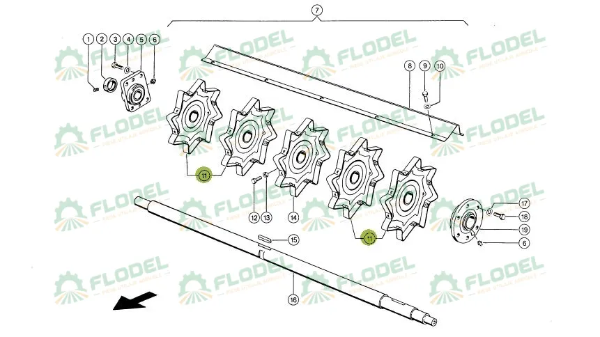 Stea laterale postbatator combina CLAAS  56mm 634974