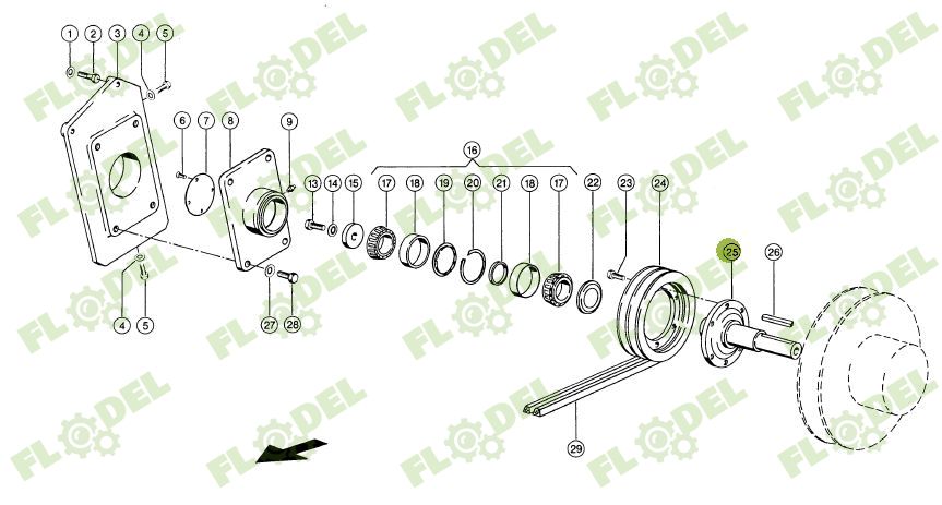 Ax cu flansa CLAAS LEXION 667483
