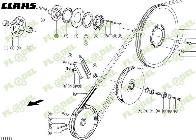 Butuc ambreiaj combina CLAAS 667303