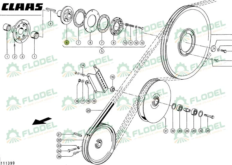 Butuc ambreiaj combina CLAAS 667303