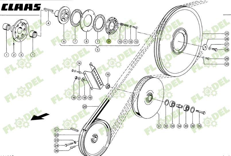 Flansa ambreiaj combina CLAAS 645933