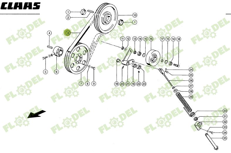 Curea combina CLAAS 2HB Optibelt 667249
