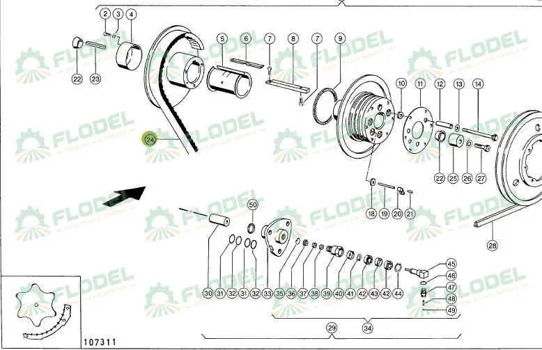 Curea variator CLAAS 661430 Optibelt - dublu danturata