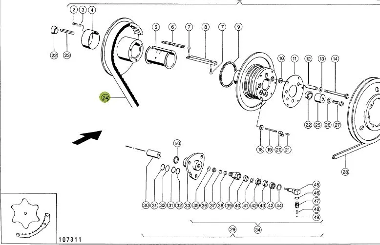 Curea variator CLAAS 661430 Optibelt - dublu danturata