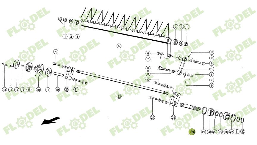 Ax balotiera CLAAS 823317