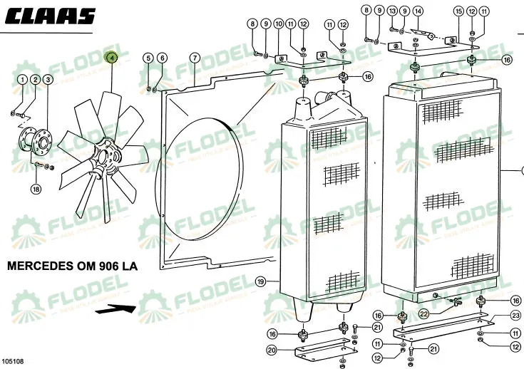 Paleta ventilator combina CLAAS 545700