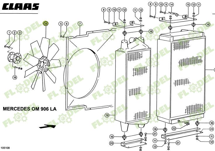 Paleta ventilator combina CLAAS 545700