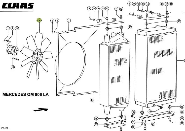 Paleta ventilator combina CLAAS 545700