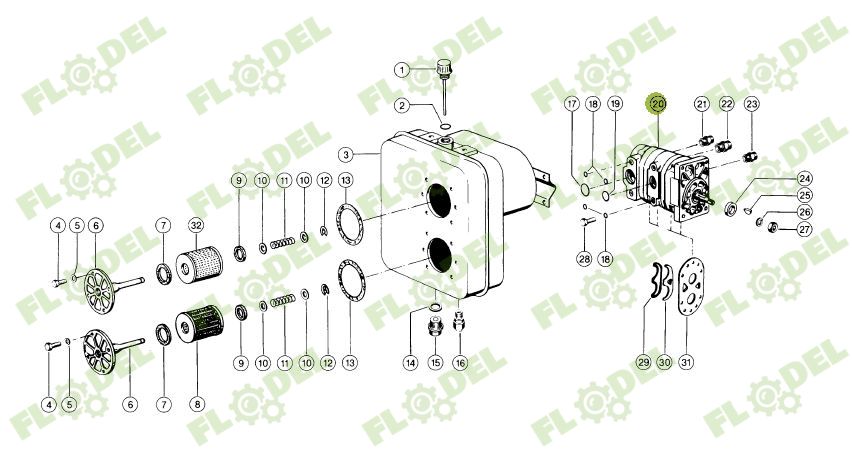 Pompa hidraulica tripla CLAAS 070603