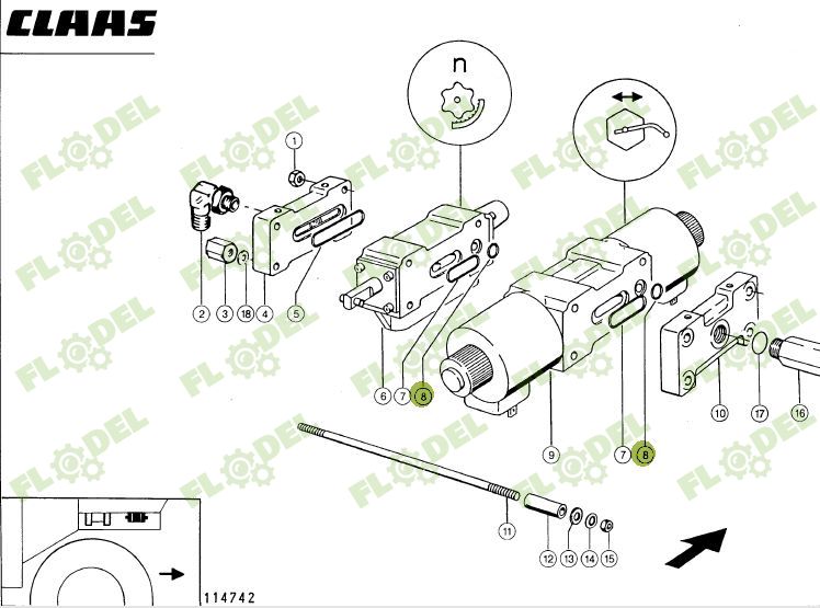 Oring distribuitor hidraulic CLAAS 213464 Original CLAAS