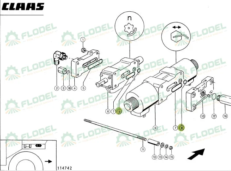 Oring distribuitor hidraulic CLAAS 213464 Original CLAAS