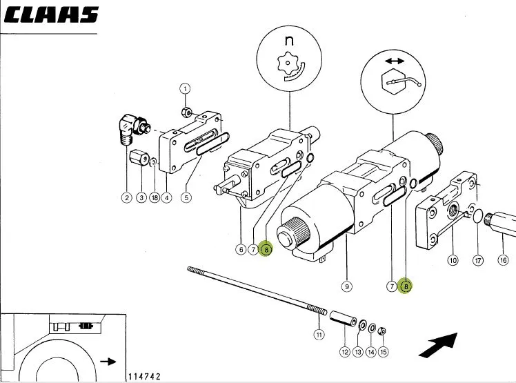 Oring distribuitor hidraulic CLAAS 213464 Original CLAAS