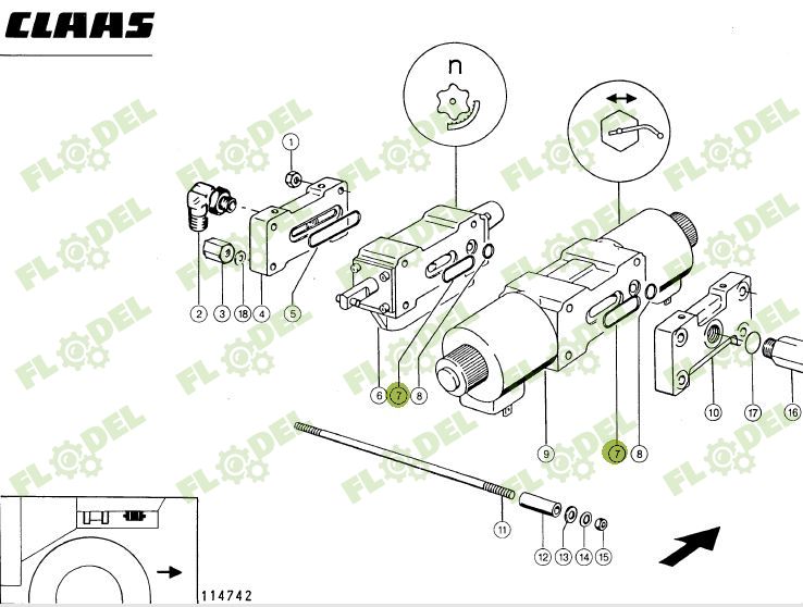 Oring distribuitor hidraulic CLAAS 238678 Original CLAAS
