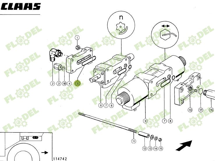 Oring distribuitor hidraulic CLAAS 238780 Original CLAAS