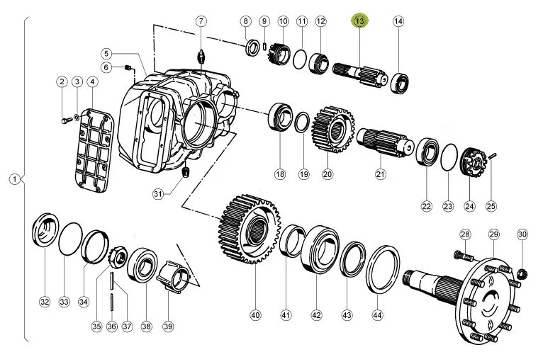 669439 Arbore pinion reductor Original CLAAS
