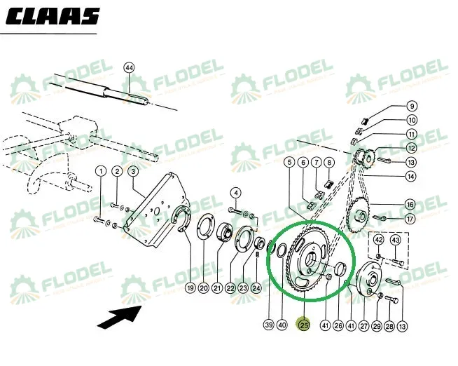 Pinion descarcare CLAAS Z50 682993